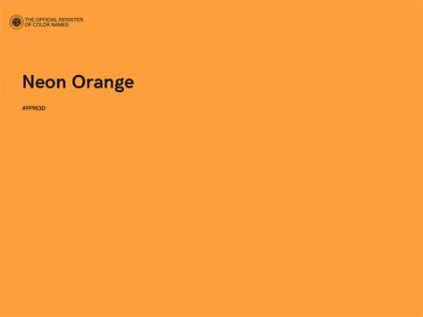 Neon Orange Color Ff9e3d The Official Register Of Color Names