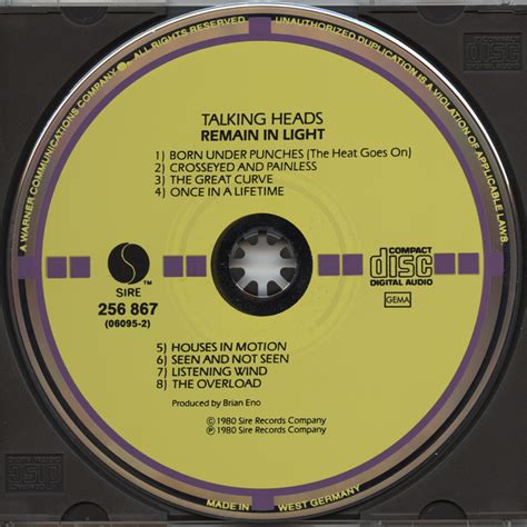 Target Cd Talking Heads Remain In Light V009