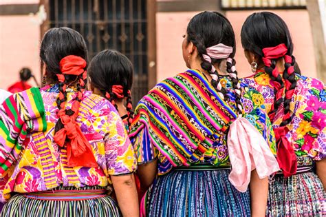 Guatemalan Folk Dancers In Indigenous Costume Guatemala Stock Photo