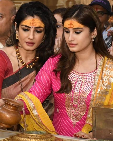 Raveena Tandon Rasha Thadani Seek Blessings At Somnath Temple See Viral Photos