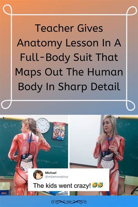 Teacher Gives Anatomy Lesson In A Full Body Suit That Maps Out The Human Body In Sharp Detail