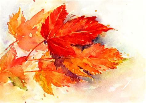 Sherry Schmidt Watercolors Watercolor Autumn Leaves Fall Watercolor Watercolor Trees