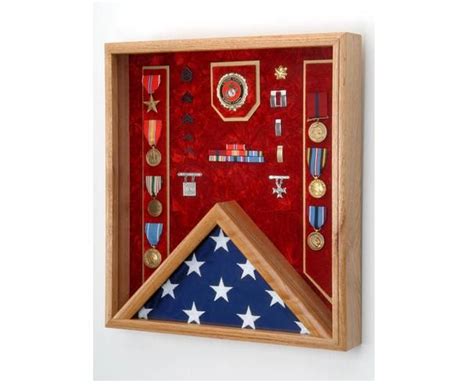 Buy Hand Crafted Us Marine Corps Flag Medal Display Case Made To Order