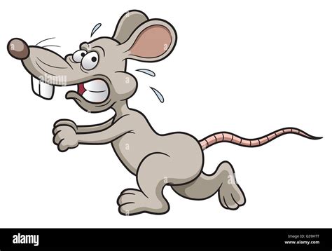 Vector Illustration Of Cartoon Rat Running Stock Vector Image And Art Alamy