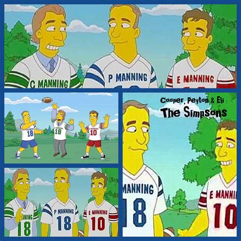 🏈Єʟı Ƿєʏṭȏṅ And Ċȏȏƿєя Ṃѧṅṅıṅɢ🏈 Eli Manning Manning The Simpsons