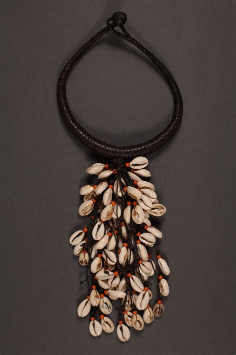 African Tribal Cowrie Shell Necklace African Cowrie Shell Beads African Glass Trade Beads