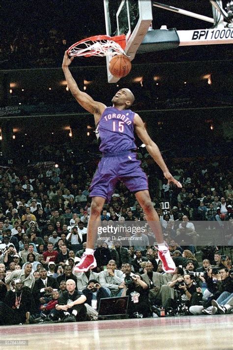 Vince Carter Of The Toronto Raptors Goes For A Dunk During The 2000