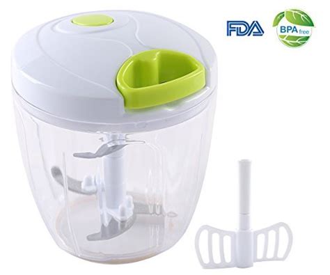 Migecon Manual Chopper Vegetable Pull Dicer With 5 Blades Powerful Food