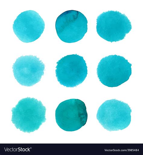 Set Of Watercolor Dots Royalty Free Vector Image