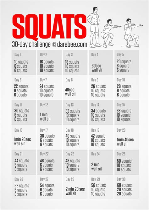 squat challenge 30 day workout challenge workout challenge squat challenge