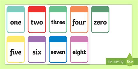 0 10 Colour Number Cards Primary Resources Twinkl