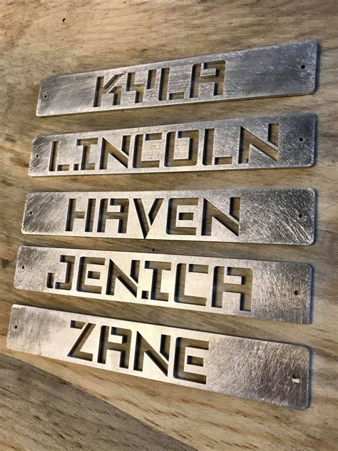 Metal Name Plates Personalized High Definition Name Plaques Etsy