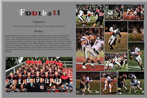 Warde Yearbook 2011 2012 Varsity Football Page Yearbook Pages