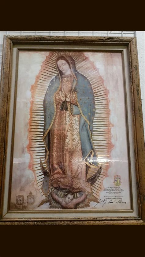 Photo Of Virgin Mary ~ Our Lady Mary Of Guadalupe Lithography Original