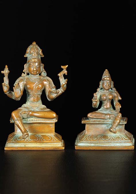 Sold Bronze Shiva Parvati Set 5 74b21 Hindu Gods And Buddha Statues