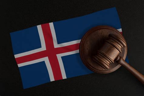 Premium Photo Judges Gavel And The Flag Of Iceland Law And Justice