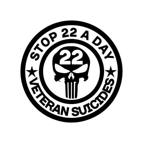 Stop 22 A Day Vétérans Prévention Du Suicide Die Cut Decal Etsy France