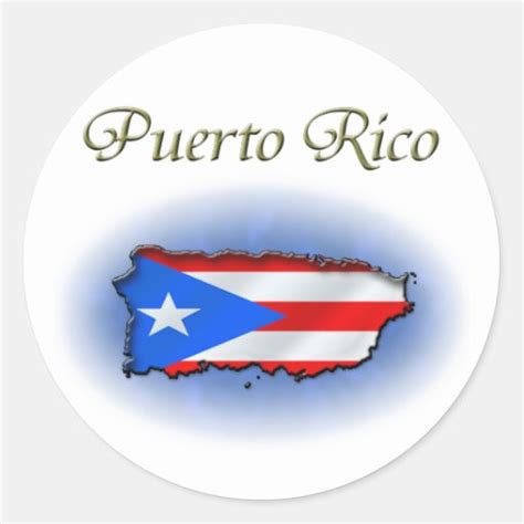 Puerto Rico Classic Round Sticker Zazzle