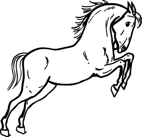 Onlinelabels Clip Art Jumping Horse Outline