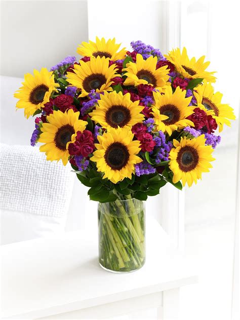 Mini Sunflower Hand-tied | Flower arrangements, Sunflower arrangements, Floral arrangements diy