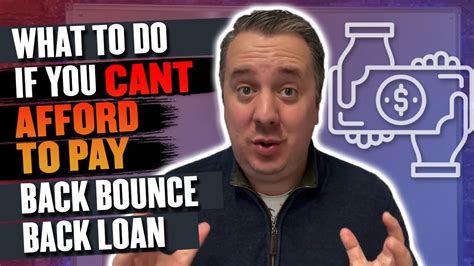 What To Do If You Cant Afford To Pay Back Bounce Back Loan Youtube