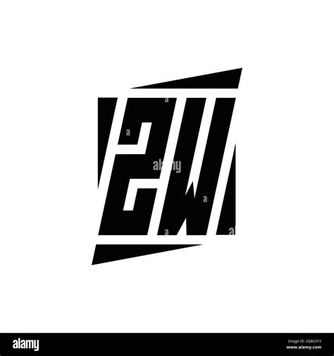 Zw Logo Monogram With Modern Style Concept Design Template Isolated On