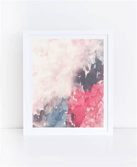 Instant Download Abstract Flowers Pink Grey And Blue Printable Art