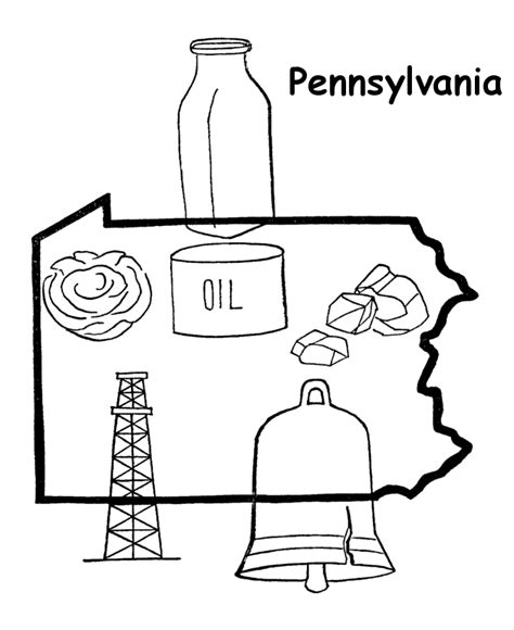Pennsylvania State Outline Coloring Page Football Coloring Pages Lion