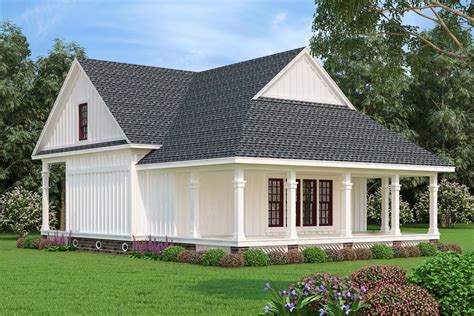 3 Bed Raised Cottage House Plan With Exposed Beams Inside 55210br