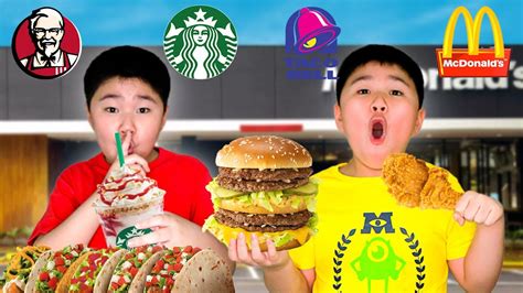 Eating Secret Menu Fast Food Items Kenneth And Kenzo Twins Youtube