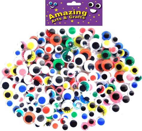 200 Self Adhesive Wiggle Googly Wiggly Eyes Assorted Types And Sizes