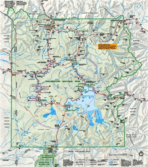 map of yellowstone national park travelsfinders