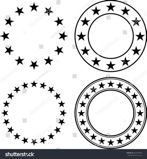Stars In Circle Vector Illustration Ad Sponsored Circlestars