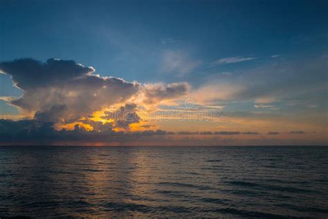 Cloudy Sky On Sea Sunset Sunrise On Ocean Beach Sunset Landscape In