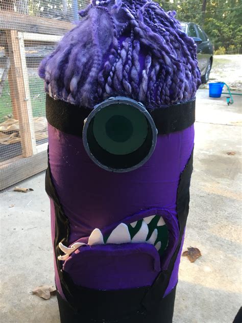 Evil Purple Minion Costume For Halloween Honeysuckle Footprints