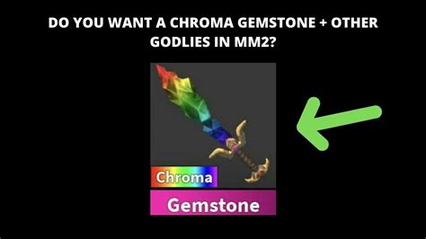 Benefit from the roblox mm2 online game much more with all the pursuing murder mystery 2 codes that we have! DO YOU WANT A CHROMA GEMSTONE + OTHER GODLIES IN ROBLOX ...