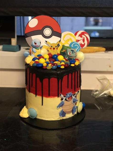 Dripcakes Pikachu Cake Birthdays Drip Cakes Pokemon Birthday Cake