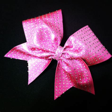 Neon Pink With Full Rhinestone 3 Cheer Bow 20 00 Via Etsy Pink