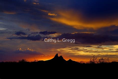 Picacho With Rays By Cathy L Gregg Redbubble
