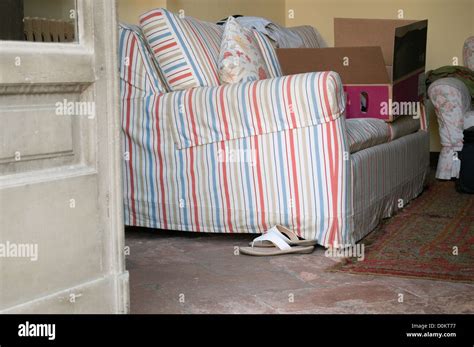 Sofa In Messy Room Stock Photo Alamy