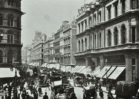 Geflügel Nach Westen Schauend Zu Cheapside City Of London 1890