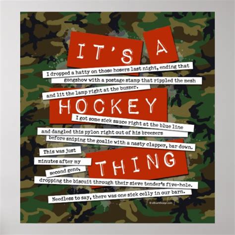 Hockey Slang Poster Zazzle