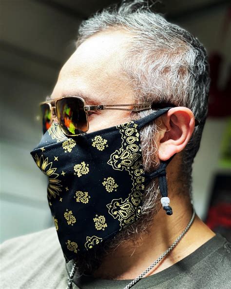 Badass Goatee Mask Mask For Beard Bearded Men Mask Biker Etsy