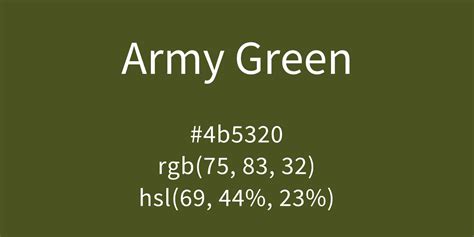 Army Green Color Code Is 4b5320