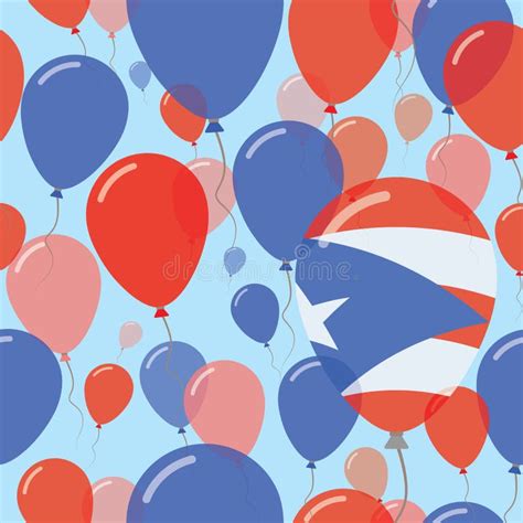 Modelo De Puerto Rico National Day Flat Seamless Ilustración Del Vector