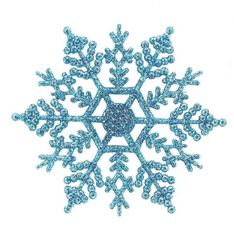 12pcs Christmas Glitter Snowflake Ornaments Hanging Snowflake Christmas