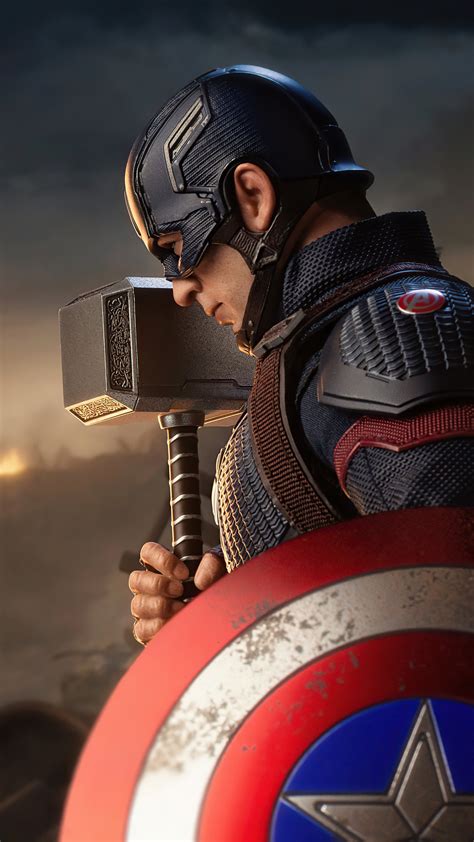 1440x2560 Captain America With Hammer And Shield Samsung Galaxy S6s7
