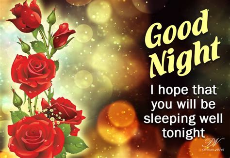 Good Night I Hope You Will Sleep Well Tonight Premium Wishes