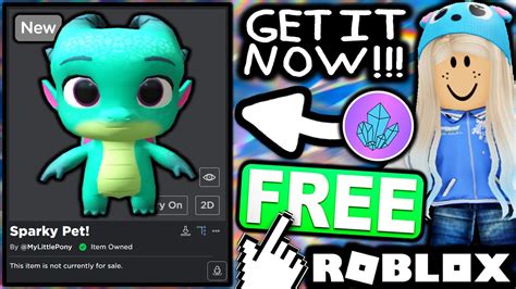 Free Accessory How To Get Sparky Shoulder Pet Roblox My Little Pony