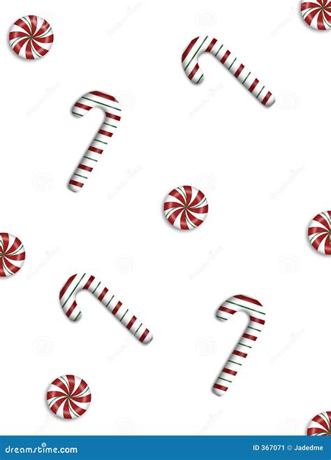 Candy Canes Red White Striped Candy In Diagonal Rows Seamess Pattern